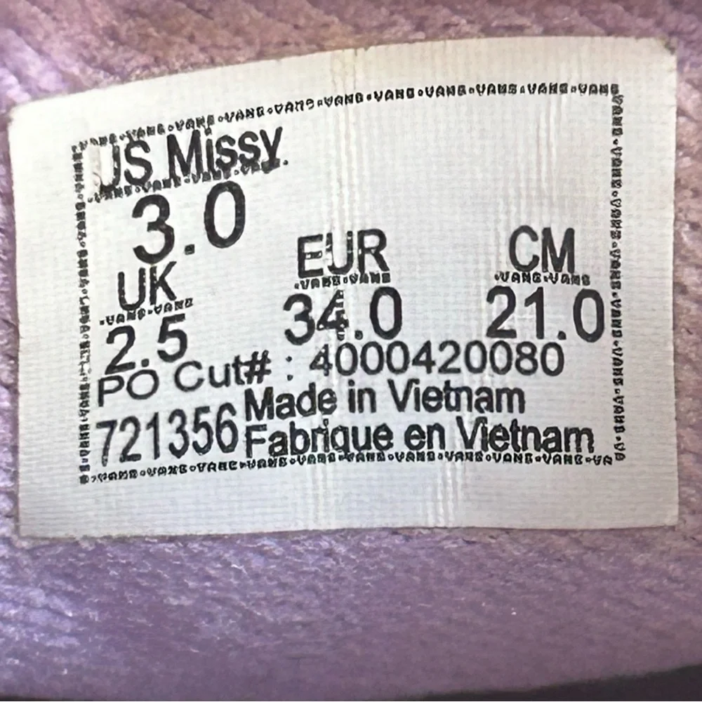 Vans Slip-On Asher Unicorn Shoes Glitter Horn  Purple‎ Girls Missy Size 3